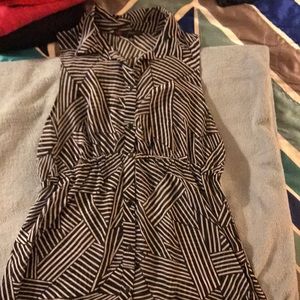 Heart Soul Patterned Cinched How Low Button Tank